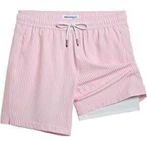 MaaMgic Pink Striped Casual Shorts